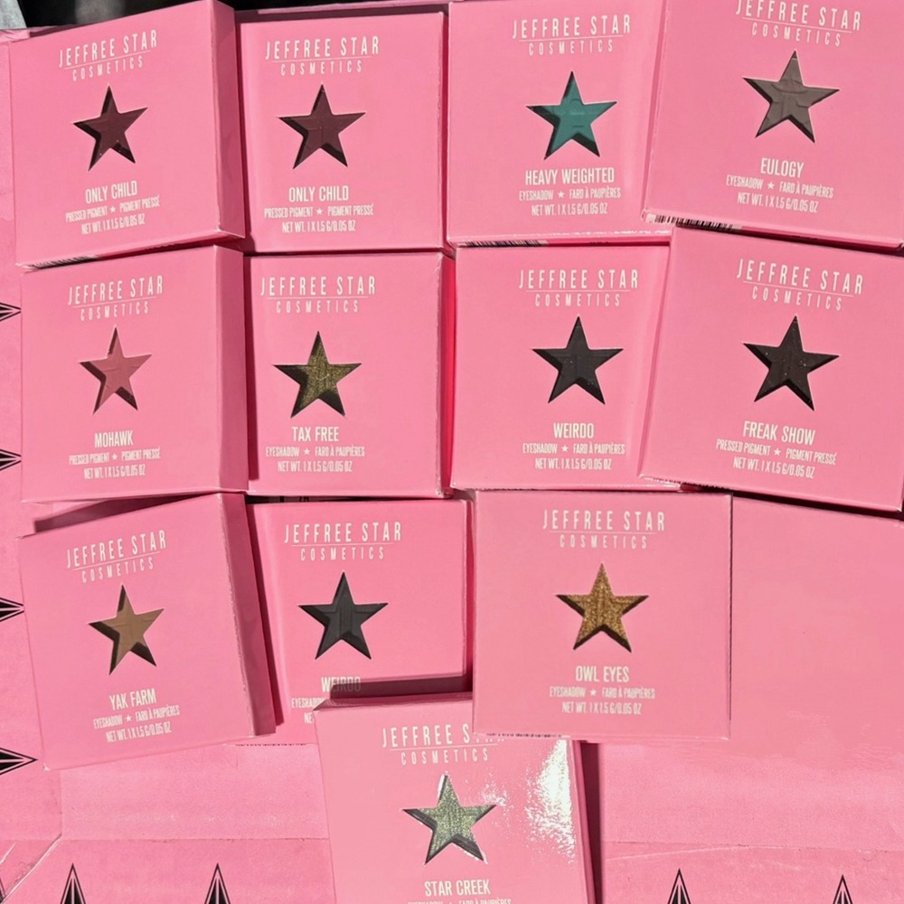 Jeffree Star Cosmetics Eyeshadow Singles Bundle Lot Of 12 Shadows NEW IN BOX
